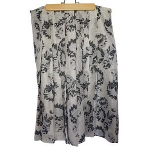 VTG Ann Taylor Silk Blend Floral Pleated Midi Skirt, Size 10 Gothic Cottagecore